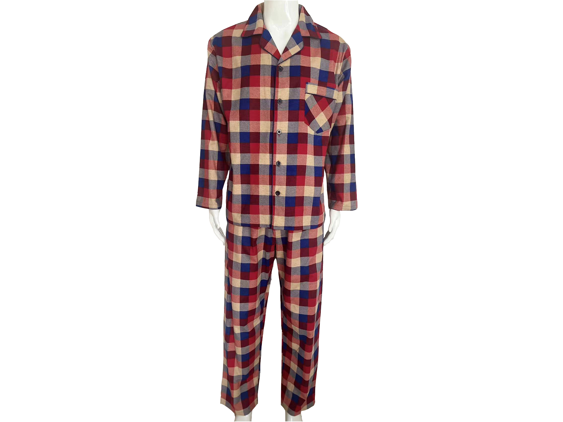 100% cotton men pajamas set