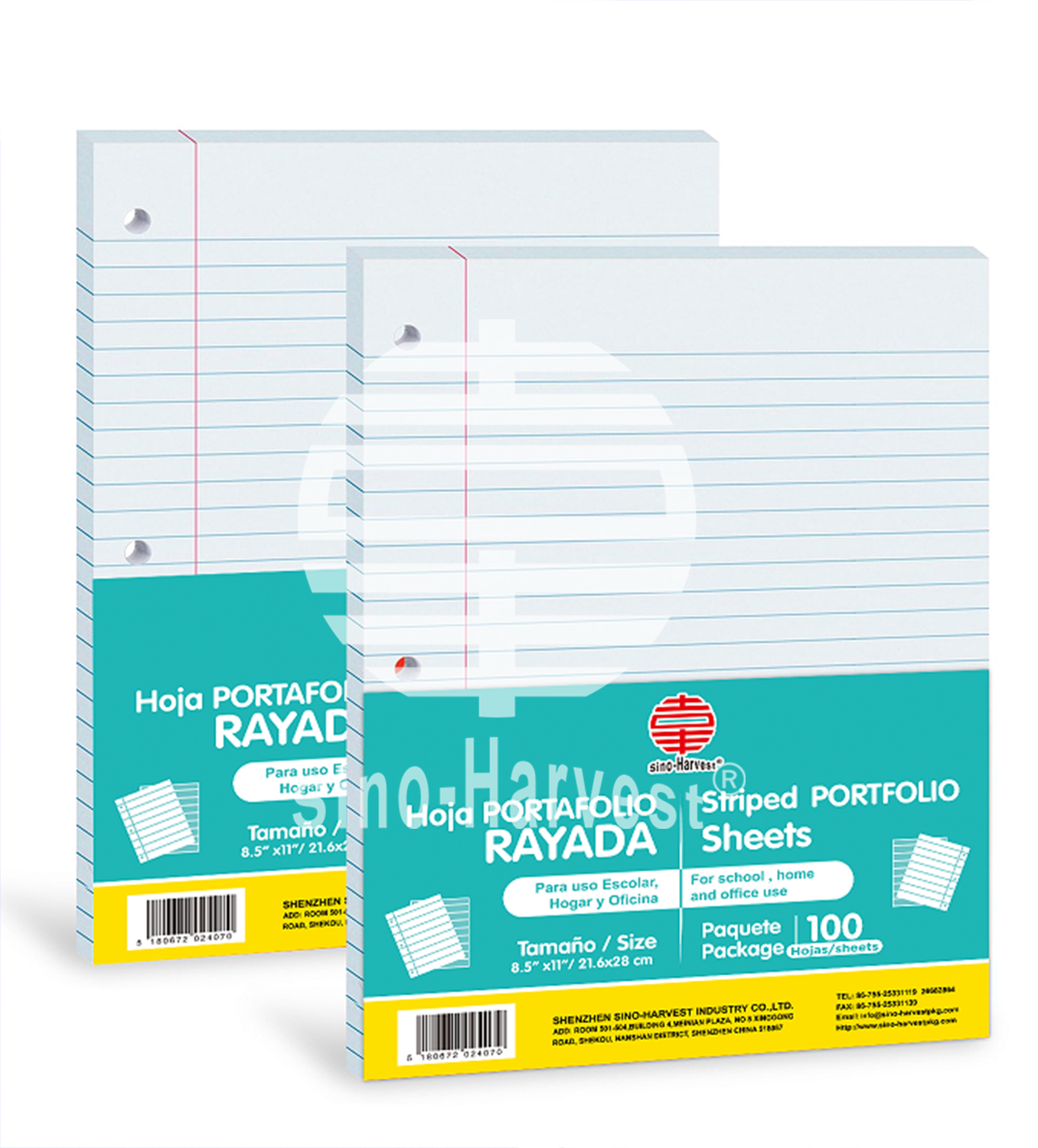 Striped Portafolio Sheets