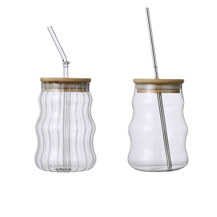 Striped juice glass