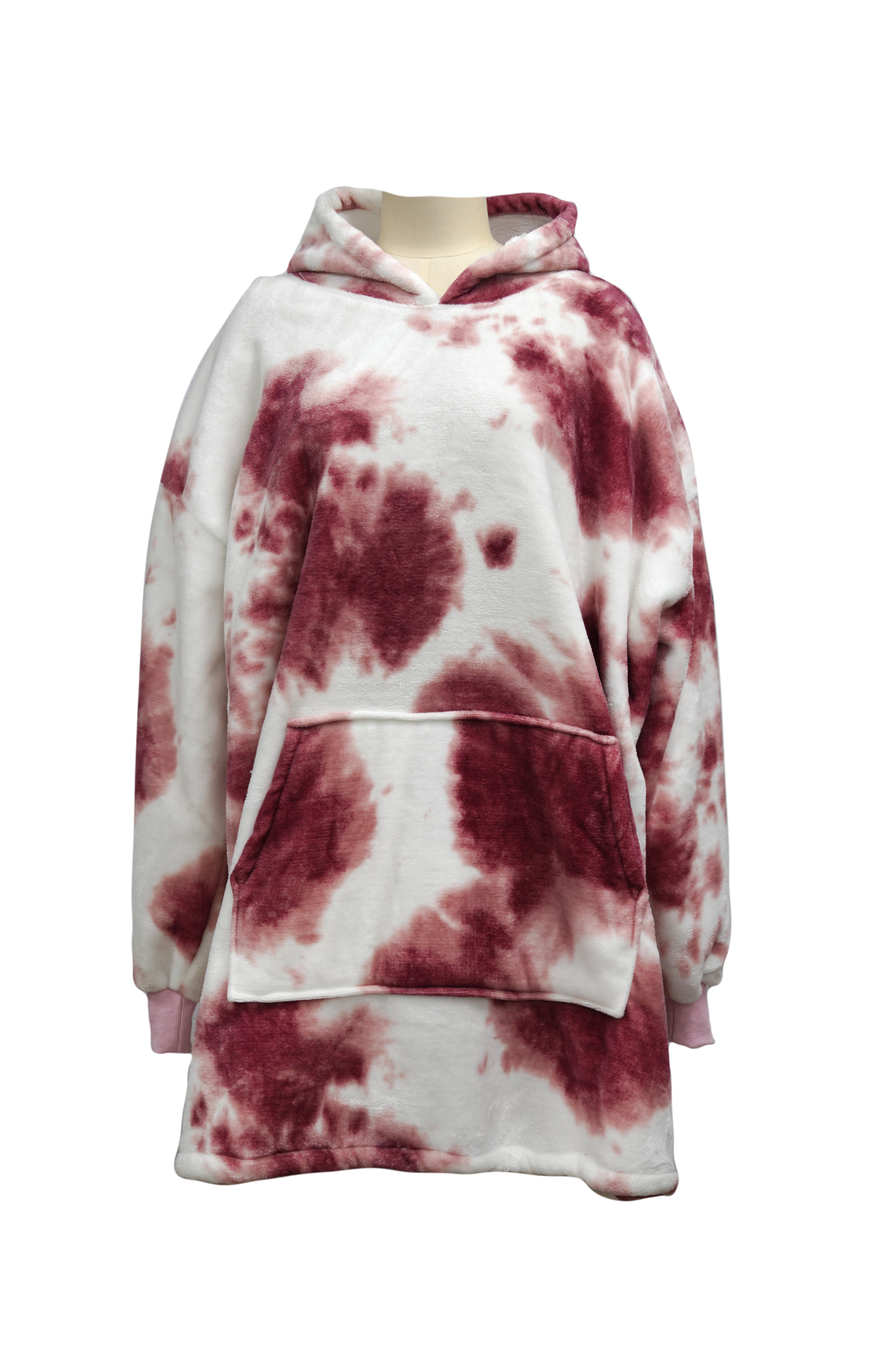 Oversized double-faced hoodie blankets