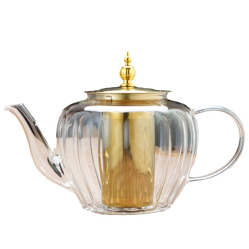 Striped tea kettle