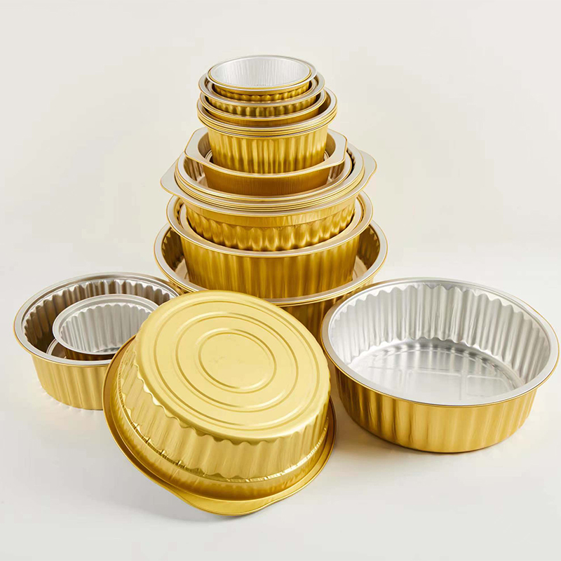colored gold Aluminium Catering Foil Container For Food Packaging