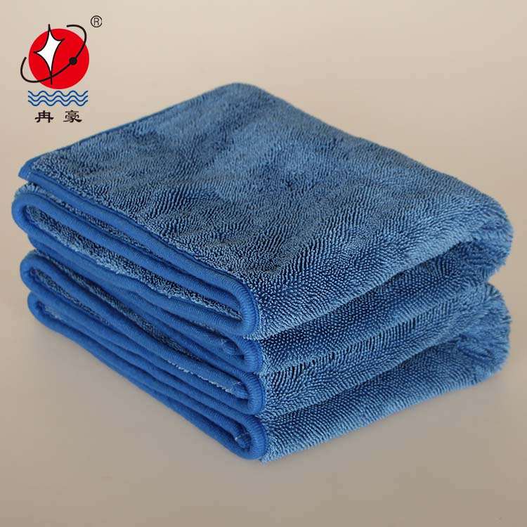 Micofiber car drying towel twist pile car cleaning cloth
