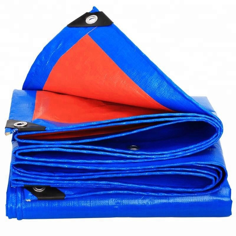 Blue orange PE tarpaulin sheet or roll