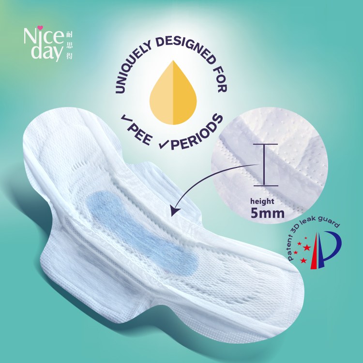 Niceday patent 3D leak guard period/pee pad