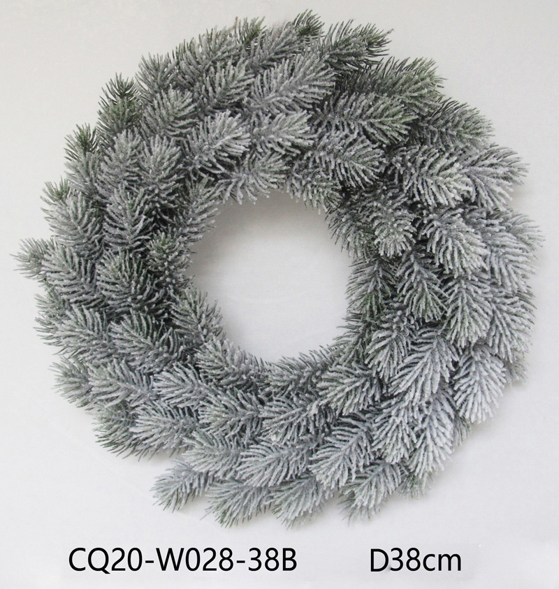 Home Decor Customized Christmas Wreath With Pinecone And Snowvine Design