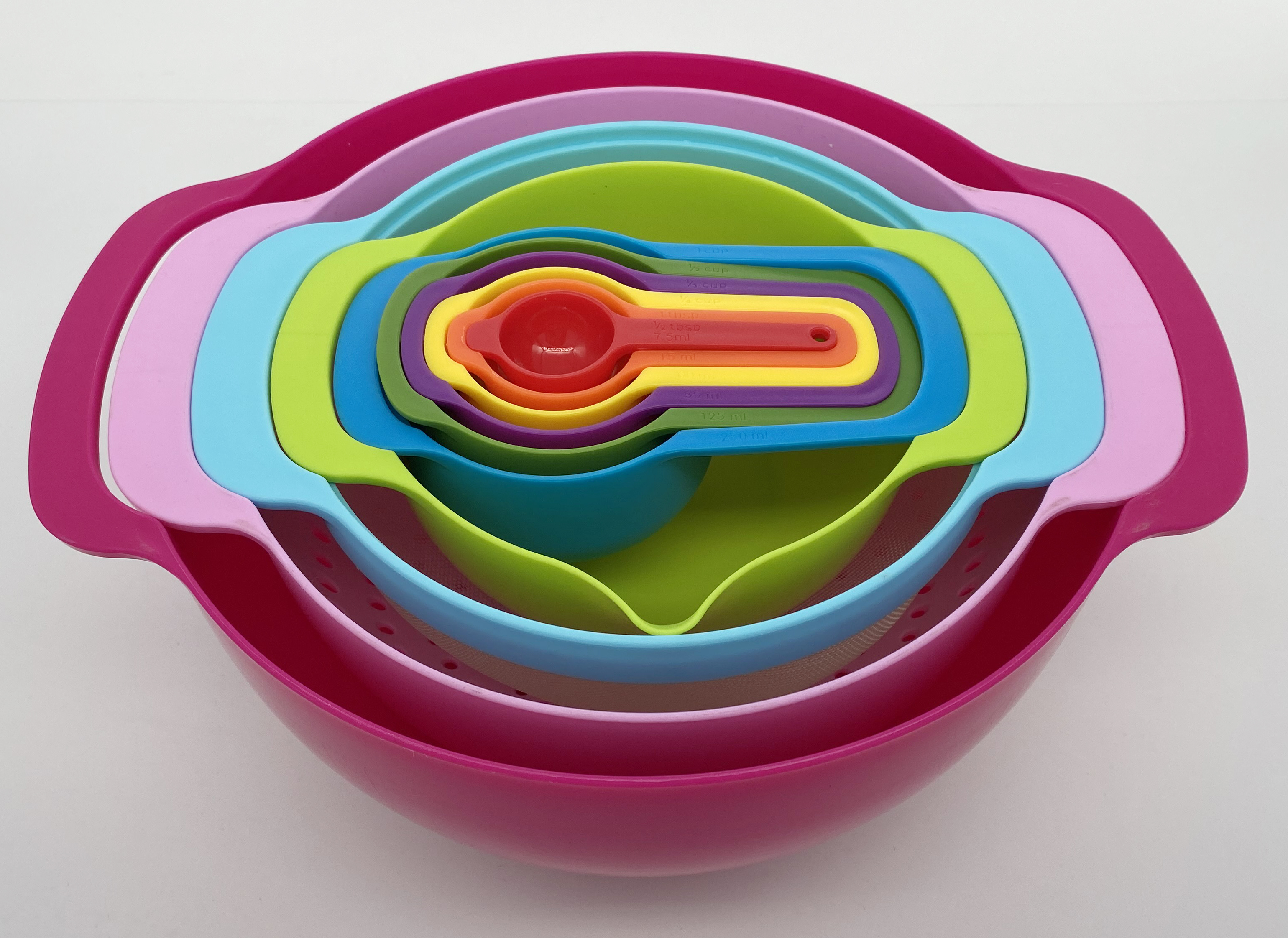 10pcs colorful bowl set