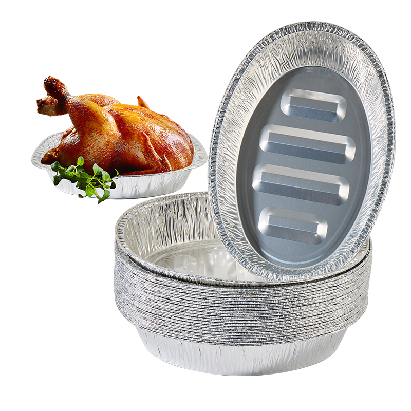 Factory Supply Aluminium Foil BBQ Pan Grill Tray Turkey Pan Plate