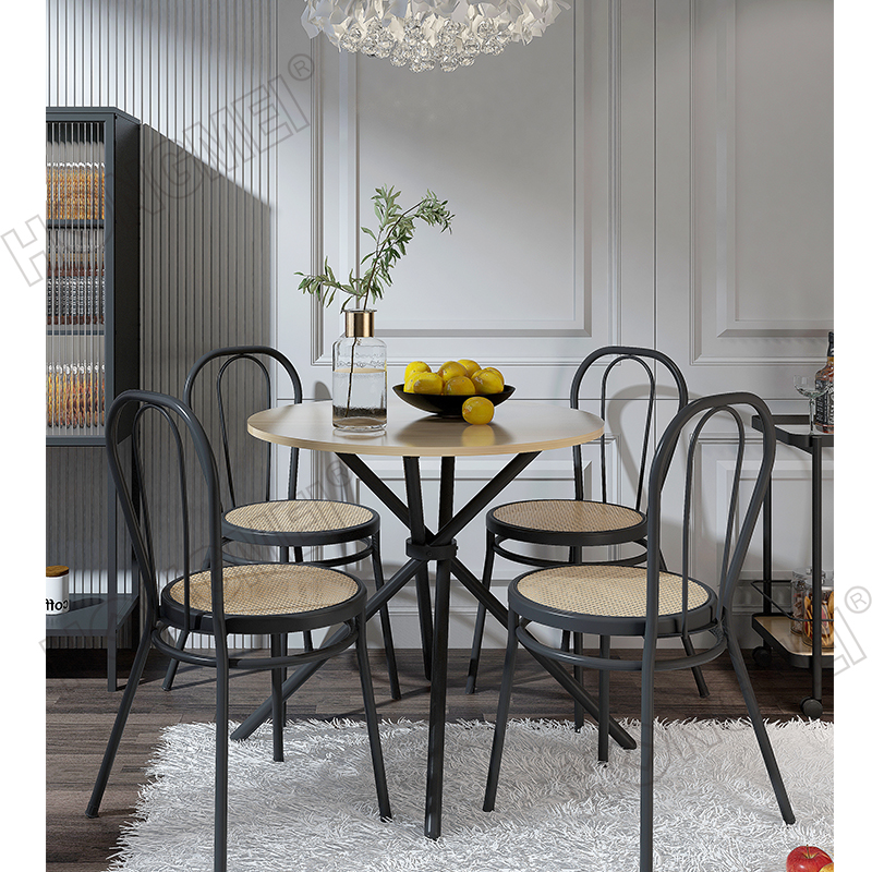 Metal Wooden Dining Table