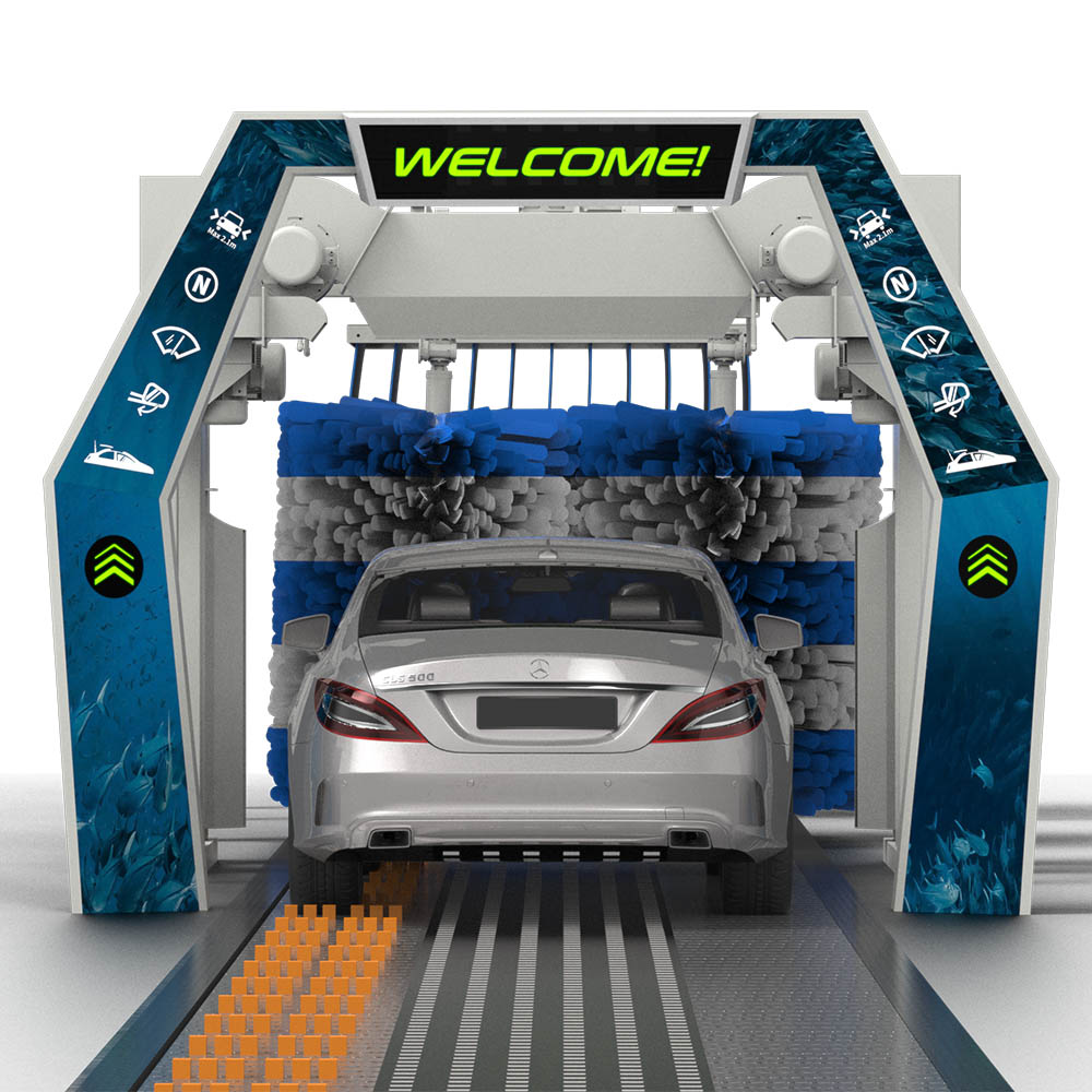 Tunnel Car Wash Machines SD1800Q-40 40m Conveyor Car Wash Equipment