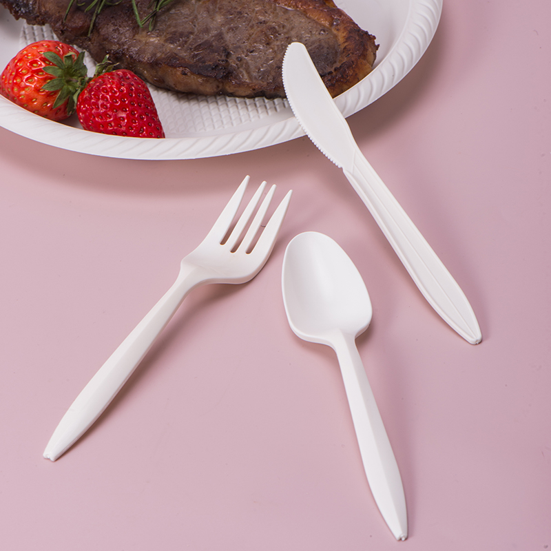 disposable biodegradable 6" knife Spoon Fork