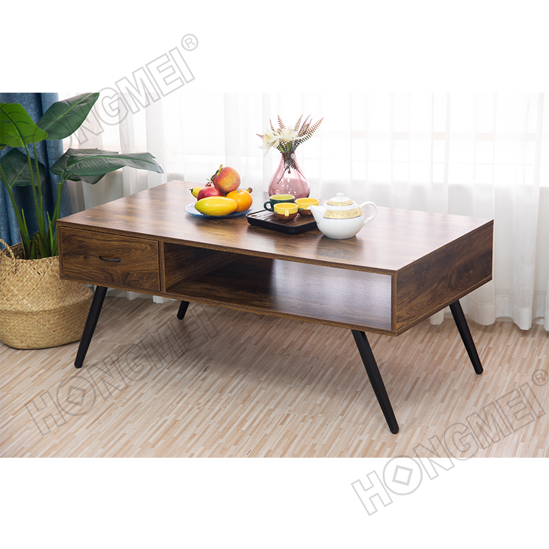 Metal Wooden Coffee Table