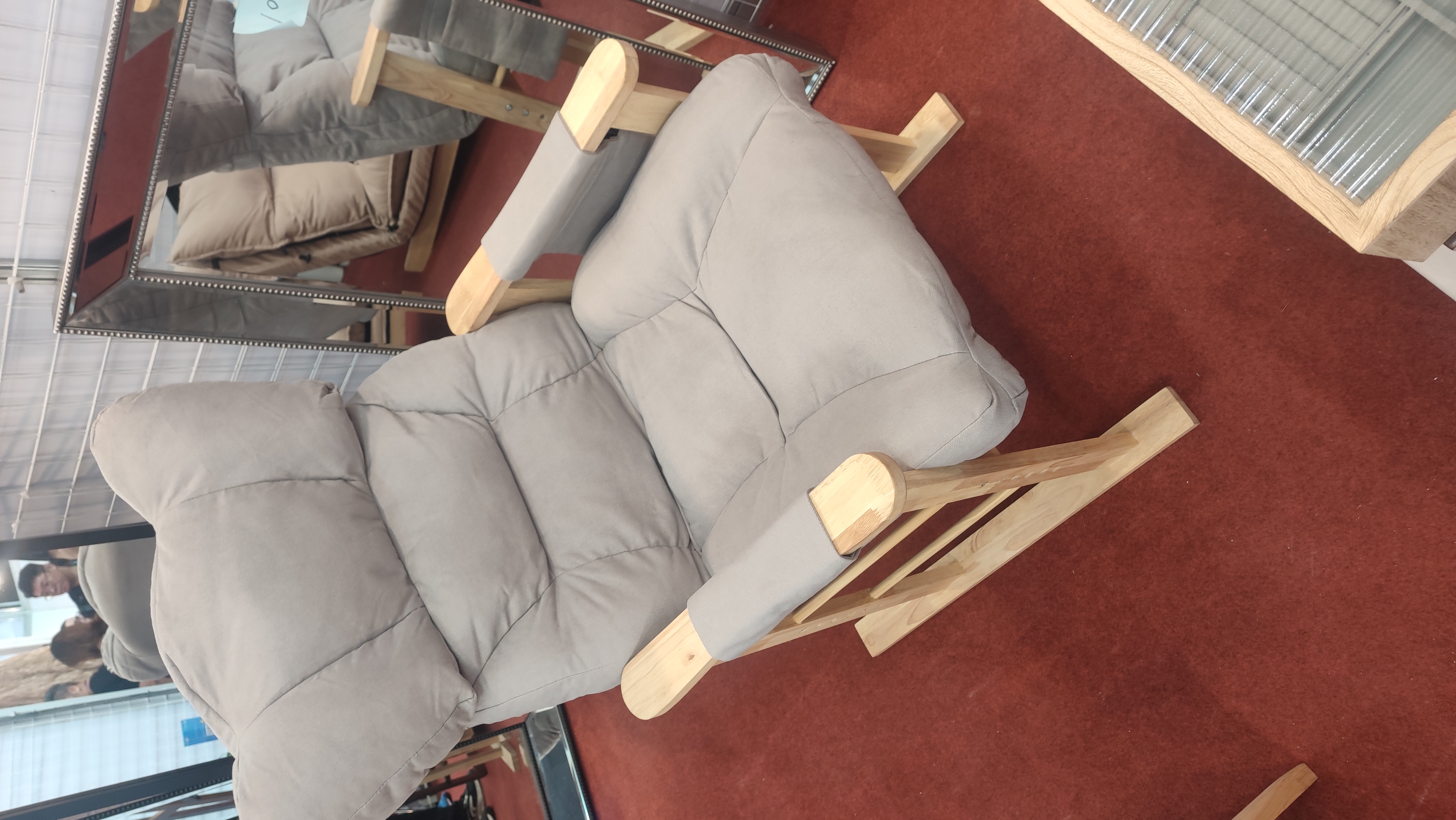 pure wood sofa for single