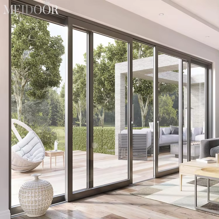 Intelligent Control System Rainy Sensor Customized Modern Aluminum Intelligent Sliding Door