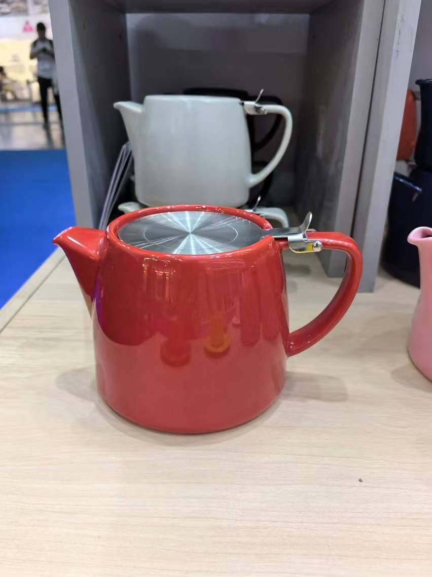 New Bone China Porcelain Color Glaze Tea Pot