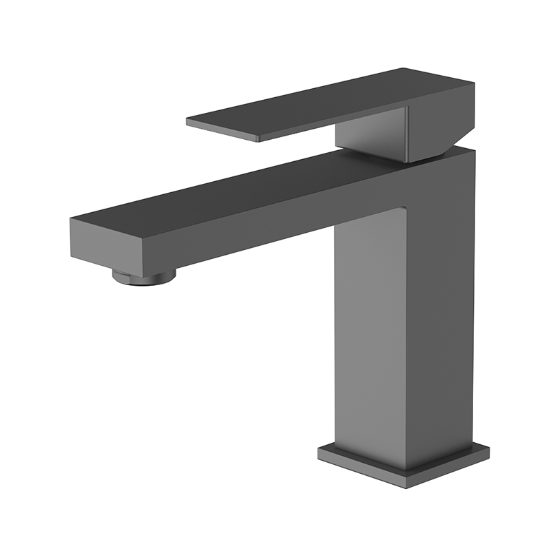 Square bathroom basin faucet
