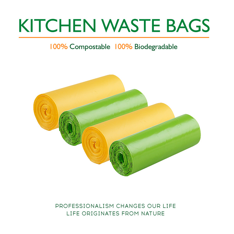 Compostable kitchen waste bags
