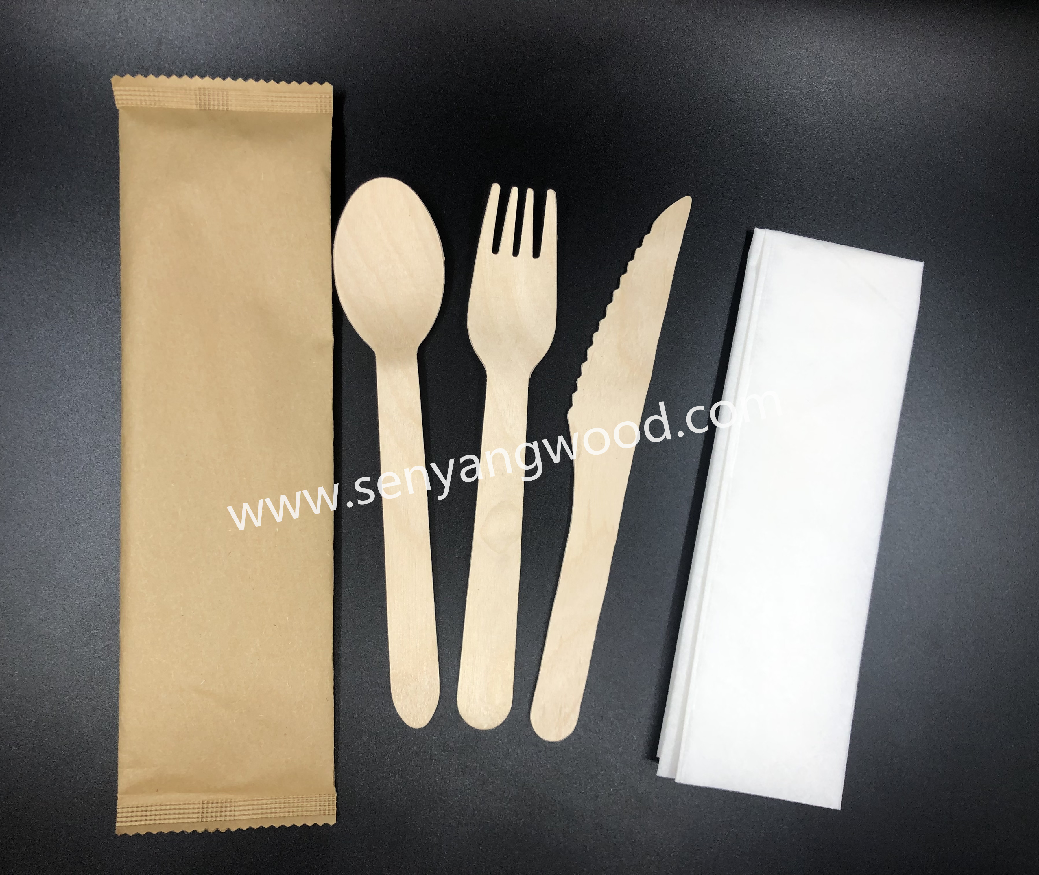 Senyang disposable wood cutlery set