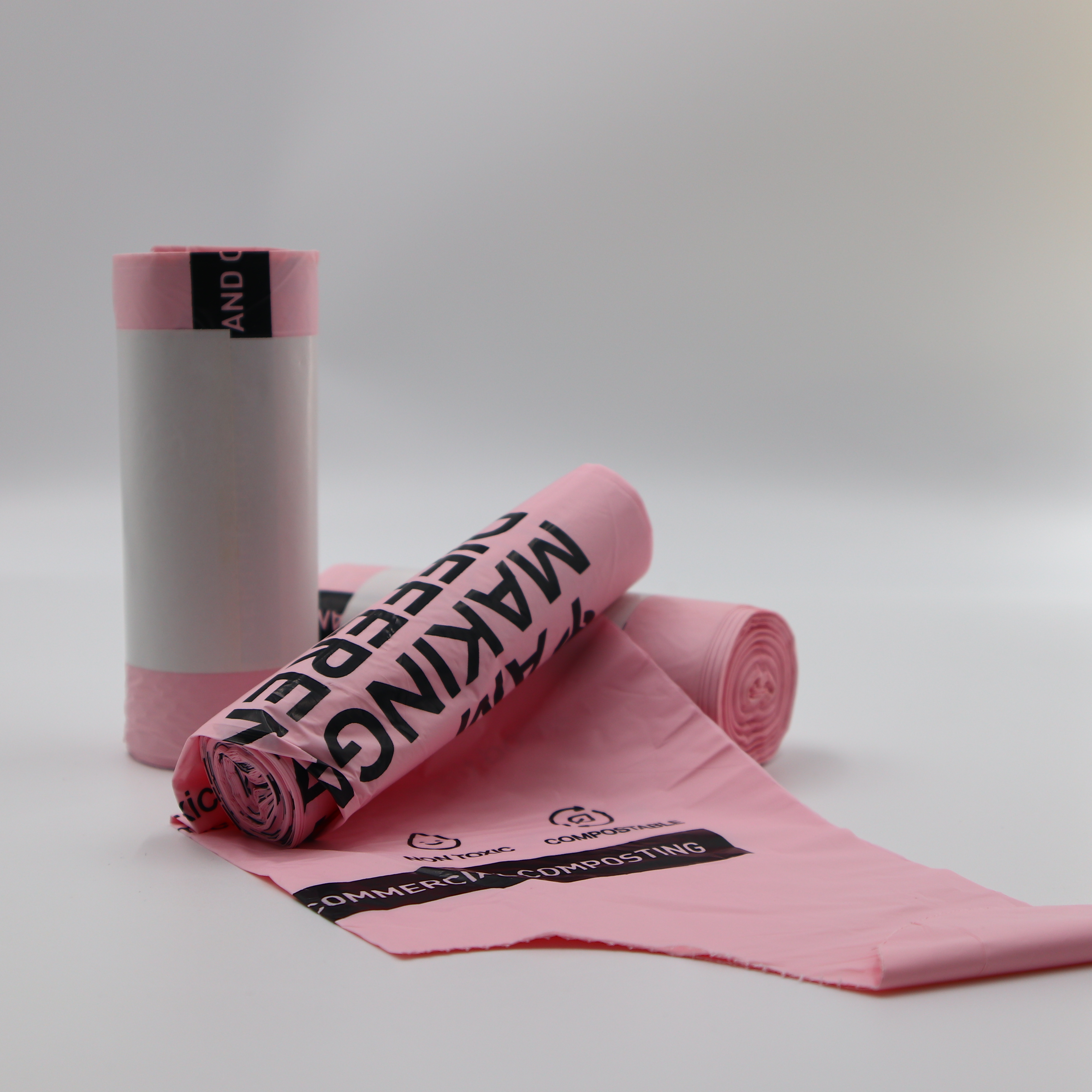 Compostable T-shirt Bag, compostable garbage bags, compostable trash bag