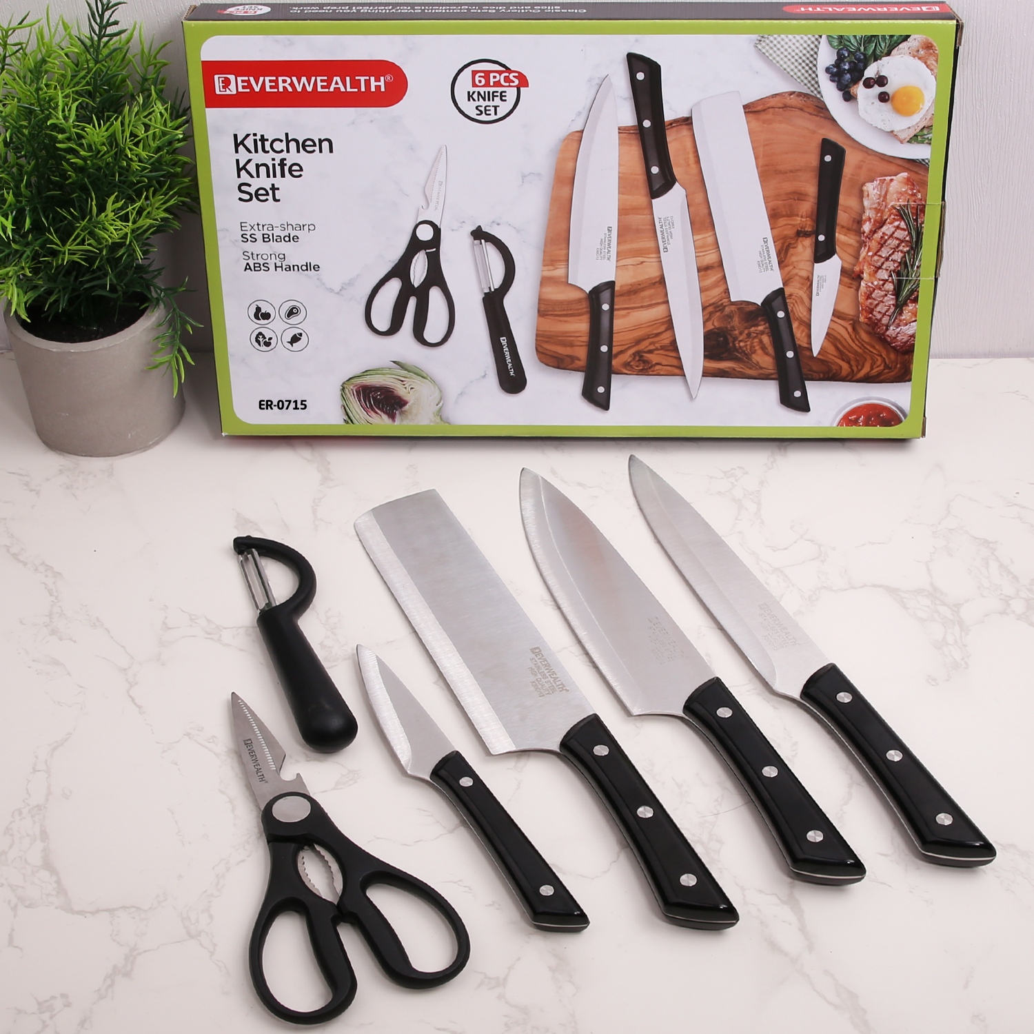 6pcs Kitchen Knife Set