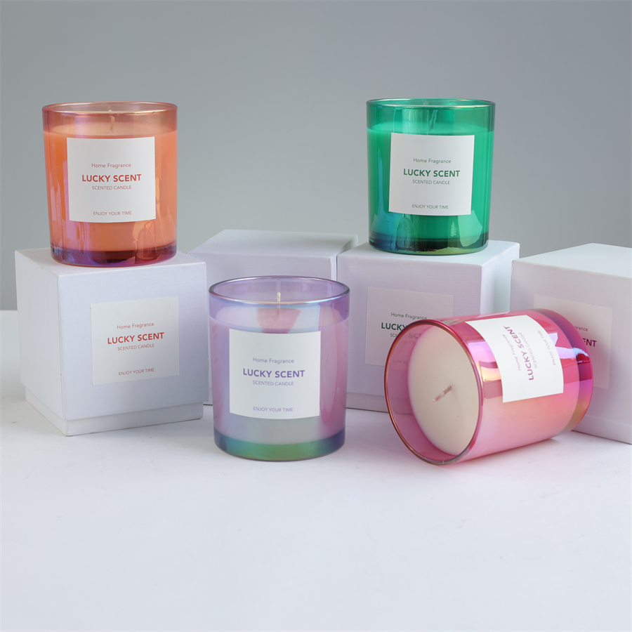 Custom scented fresh air soy wax candles