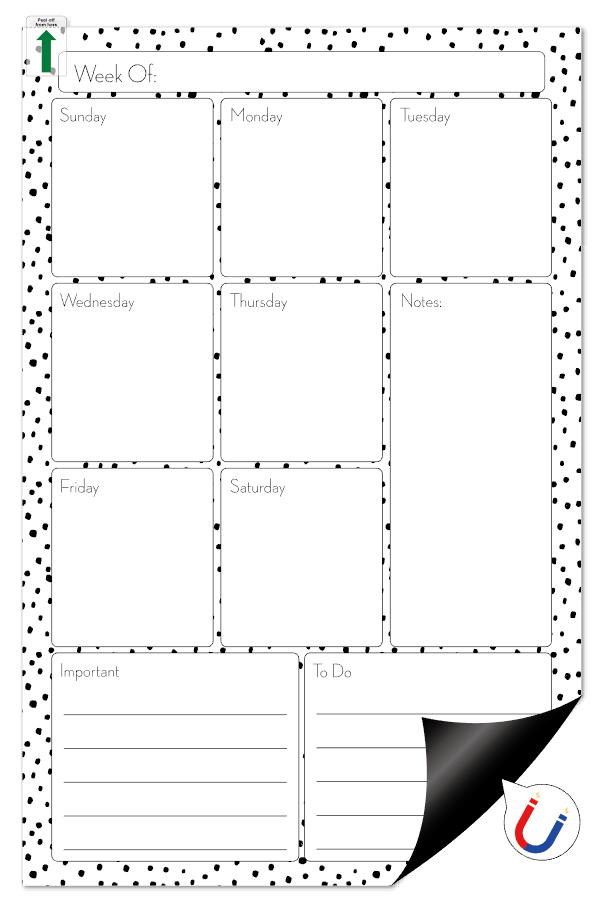 magnetic dry erase sticker