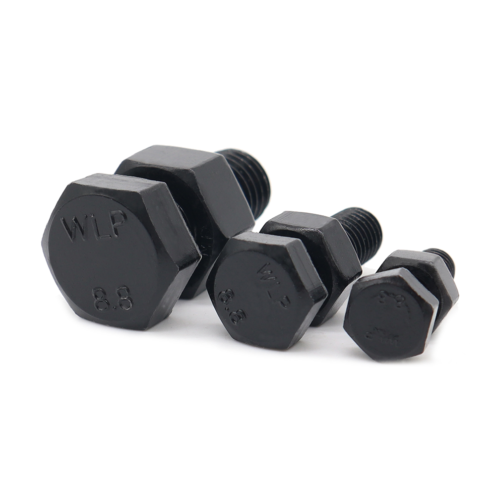 Grade 8.8 10.9 High Tensile Hex Bolts Factory High Strength Black Bolt China Supplier