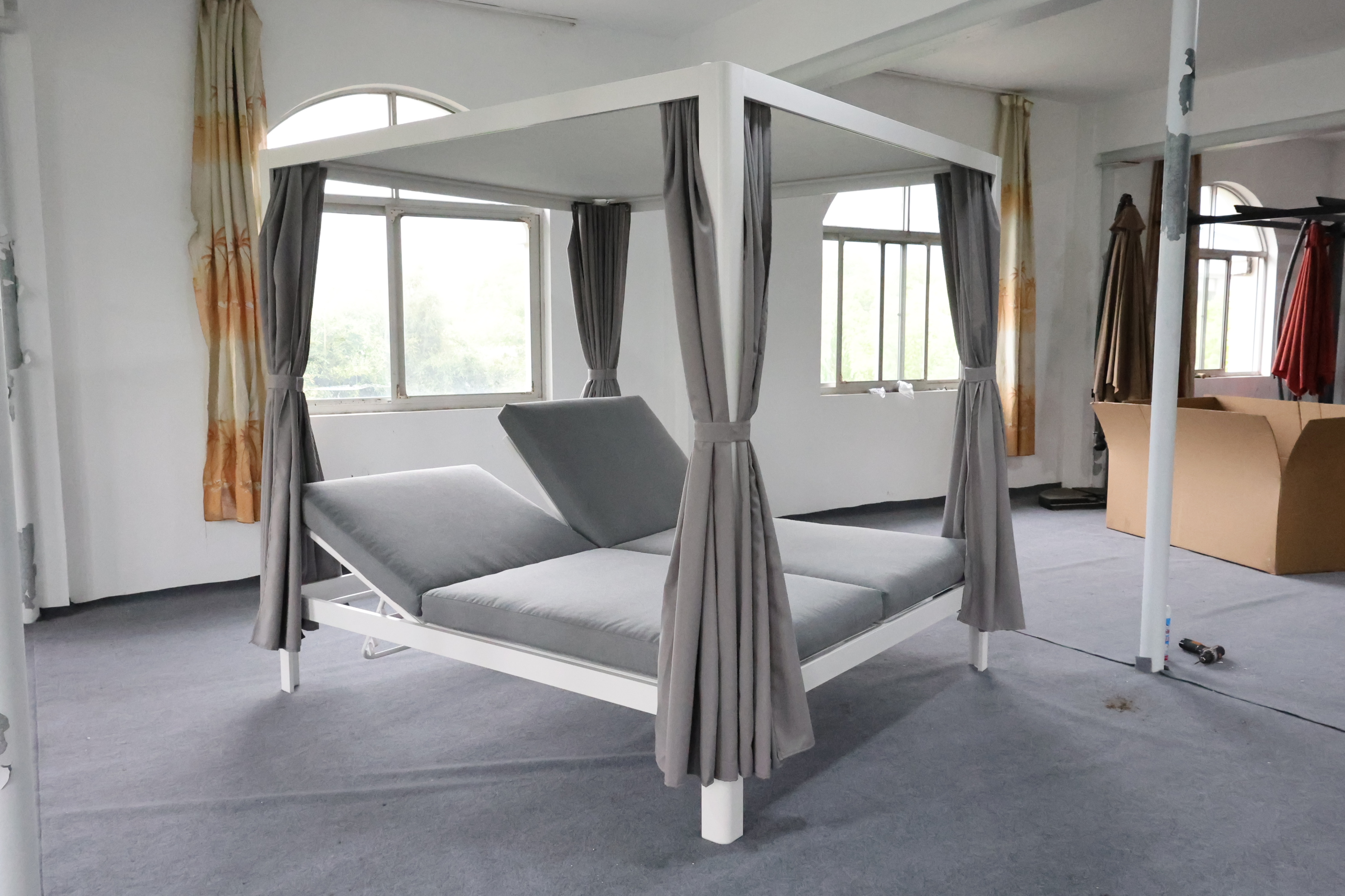 Aluminum Gazebo, double cushions, side wall Sunshade