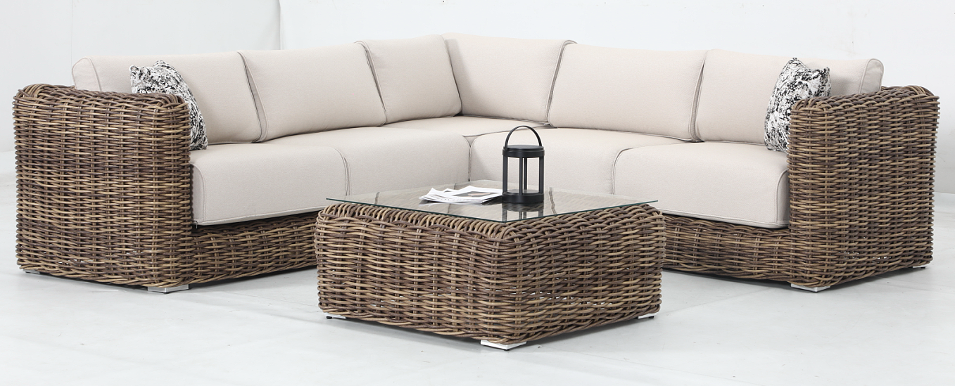 wicker corner sofa