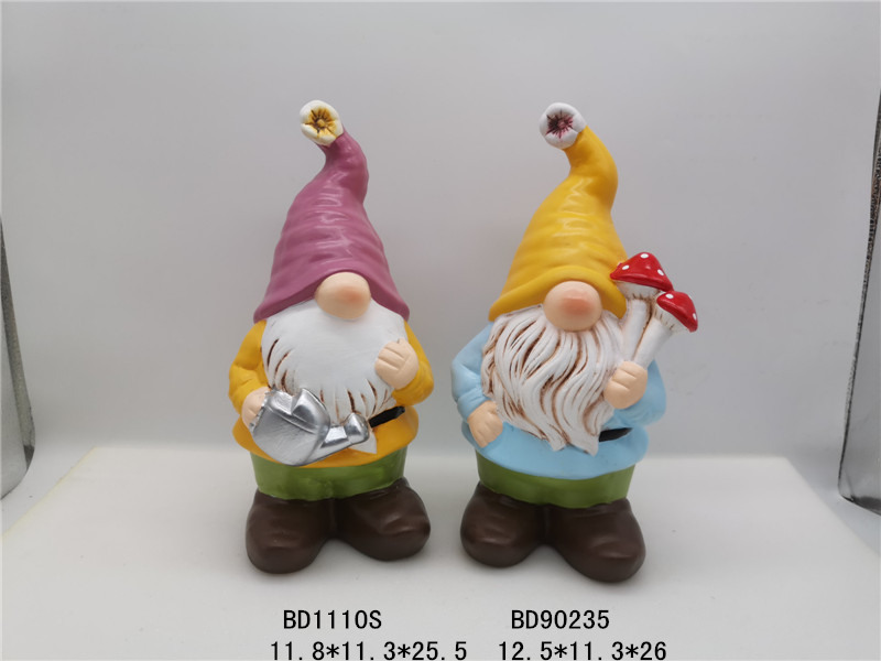 Ceramic Garden Gnomes Decorations Assorted Height Figurines Home Ornament Garden Gnome Decorations
