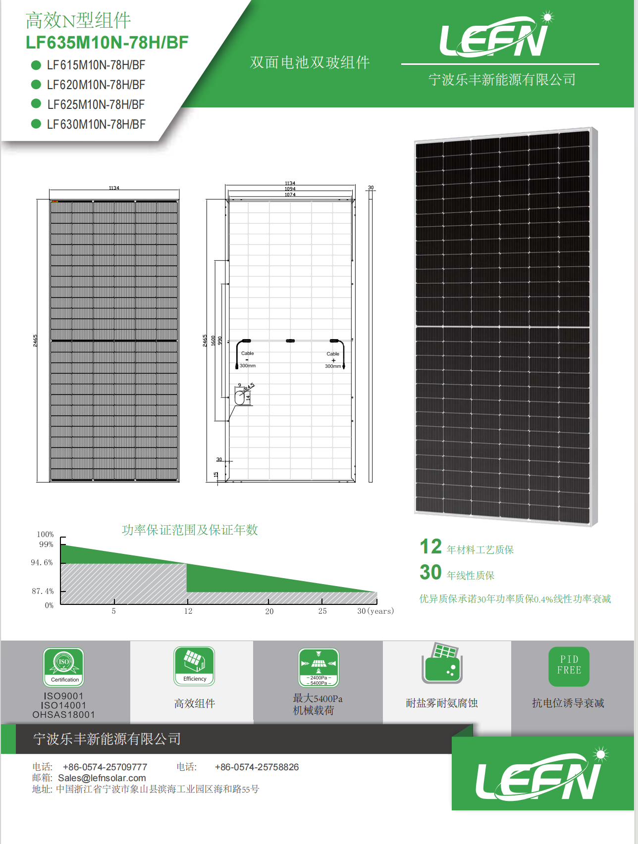Ningbo LE FENG NEW ENERGY Co., Ltd – Photos produits 2