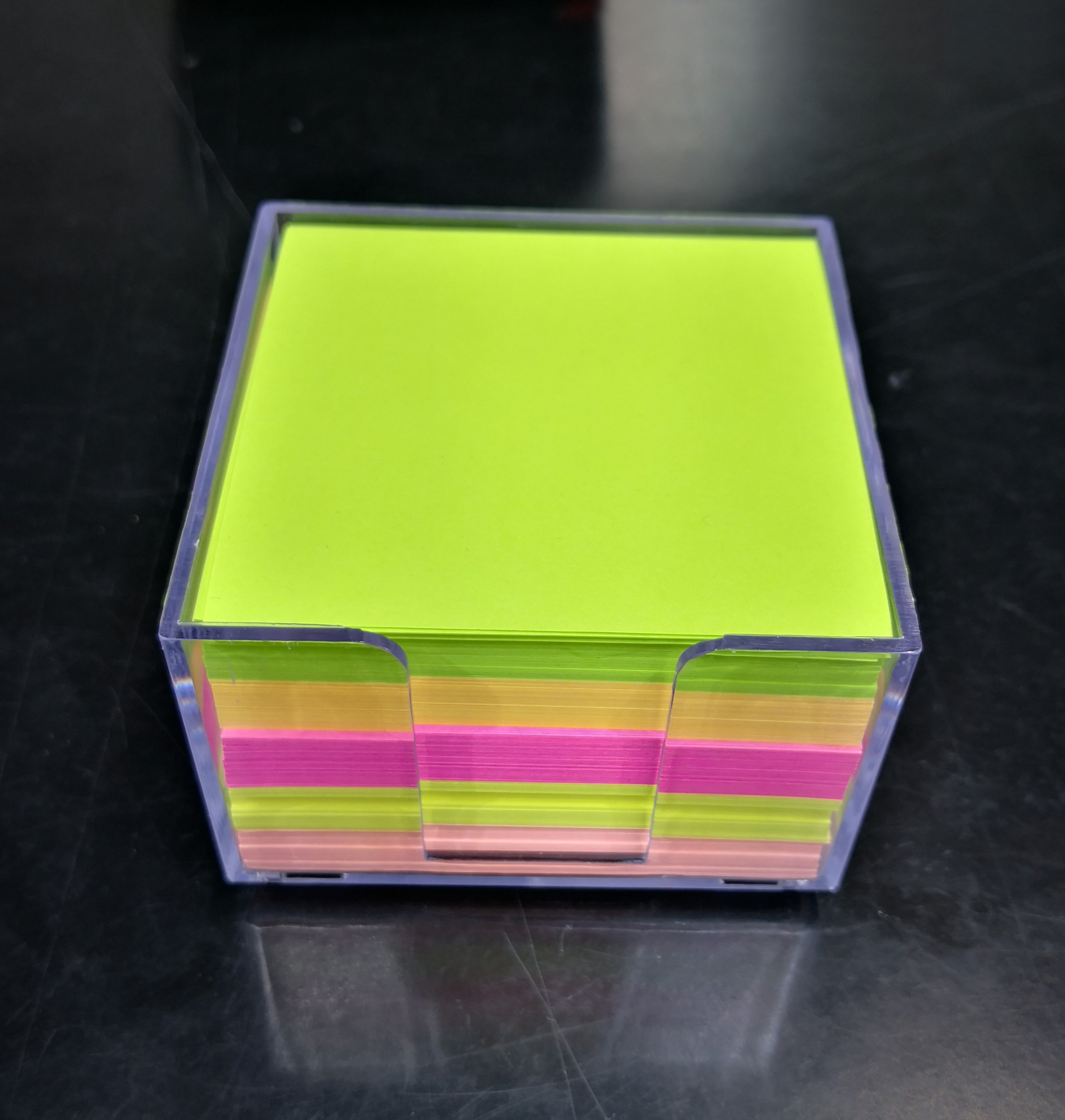 Memo with plastic box, loose leaf