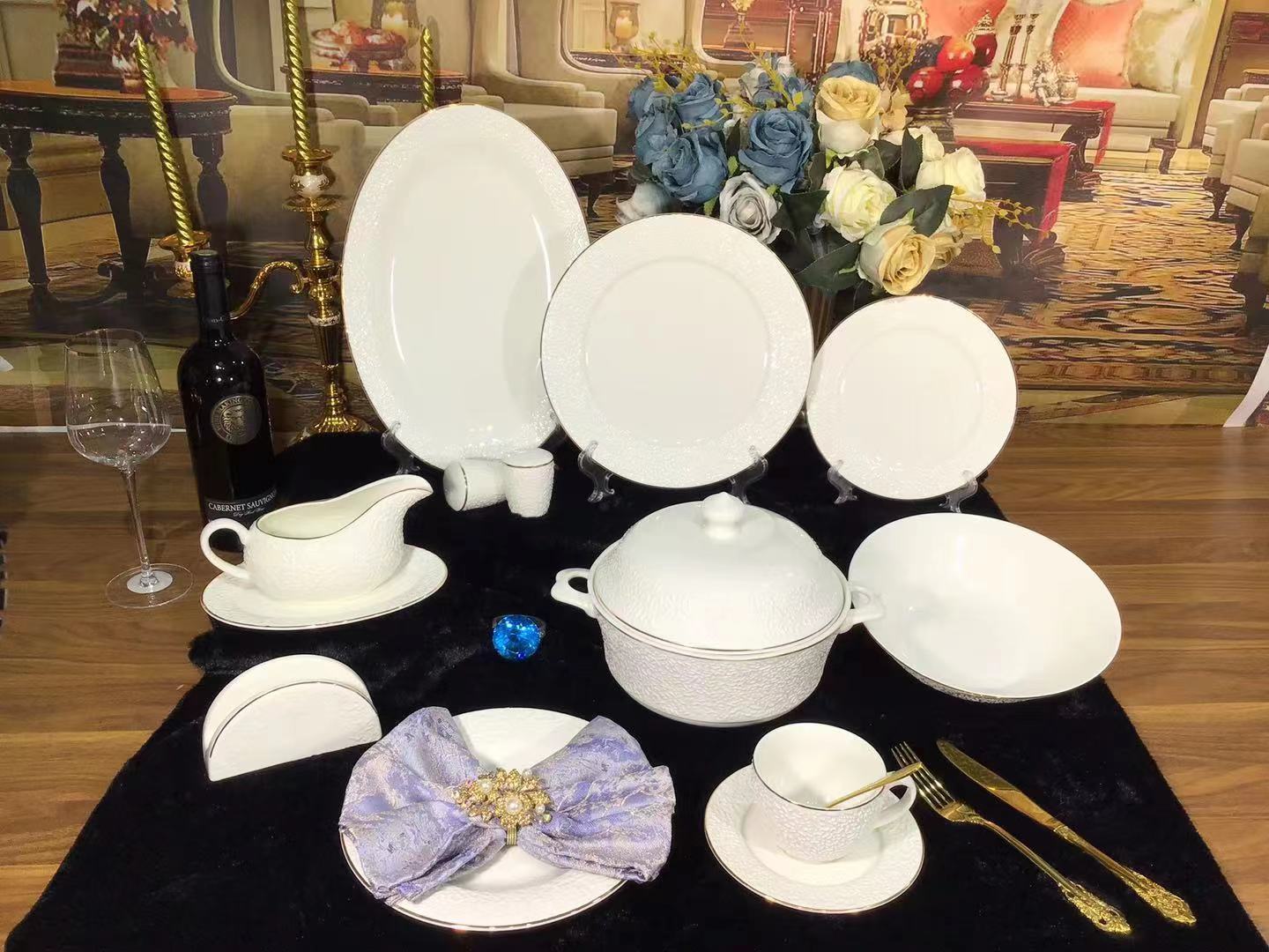 New bone china dinner set dinnerware tableware
