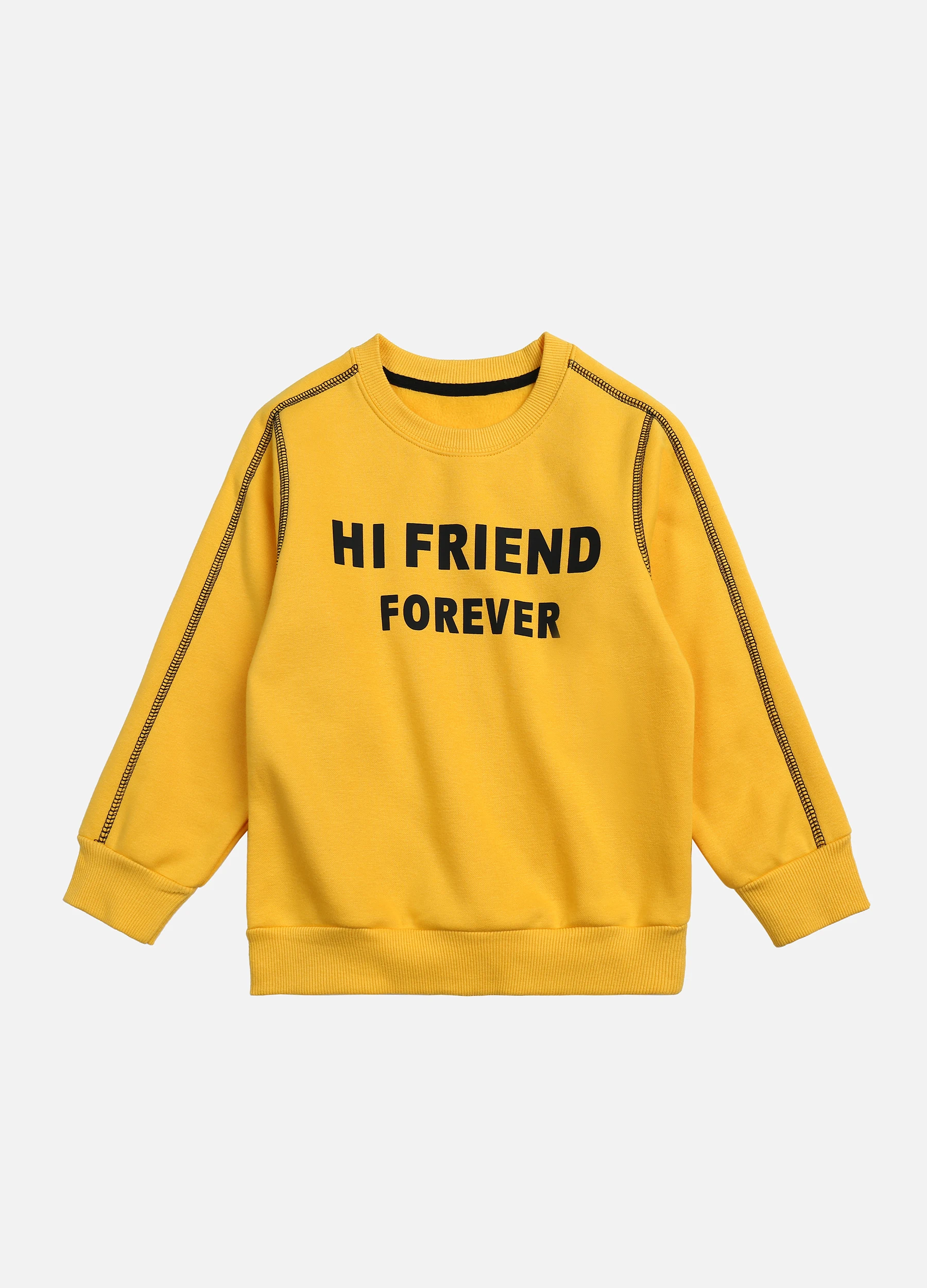 Boys' Casual Letter Print Round Neck Plus Velvet Sweatshirt