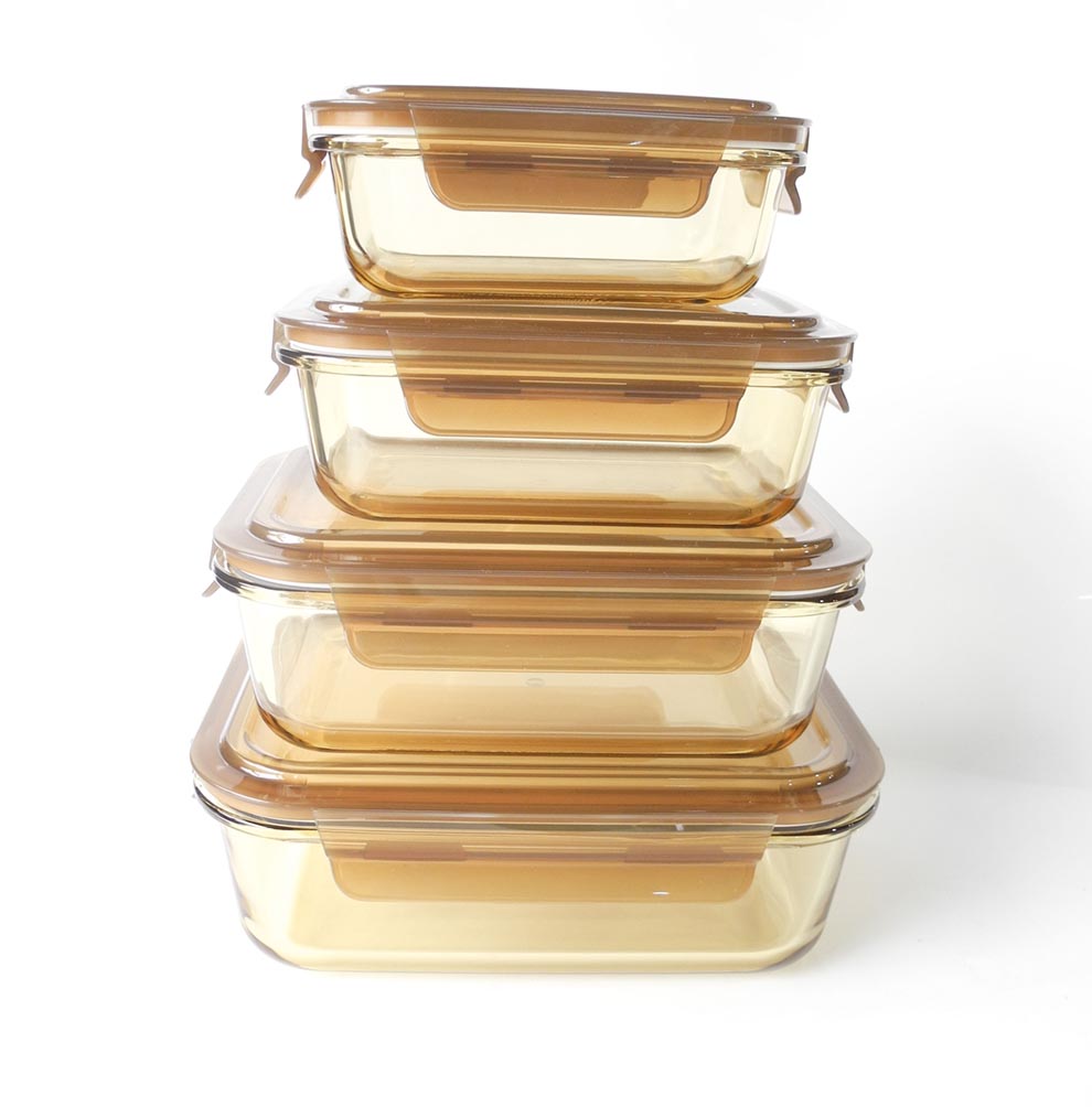 Glass food storage jar