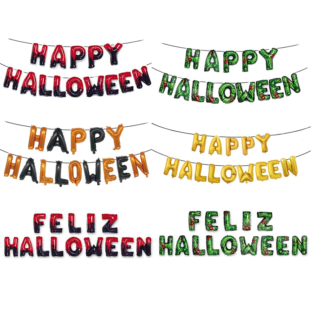 Balloon banner for Halloween