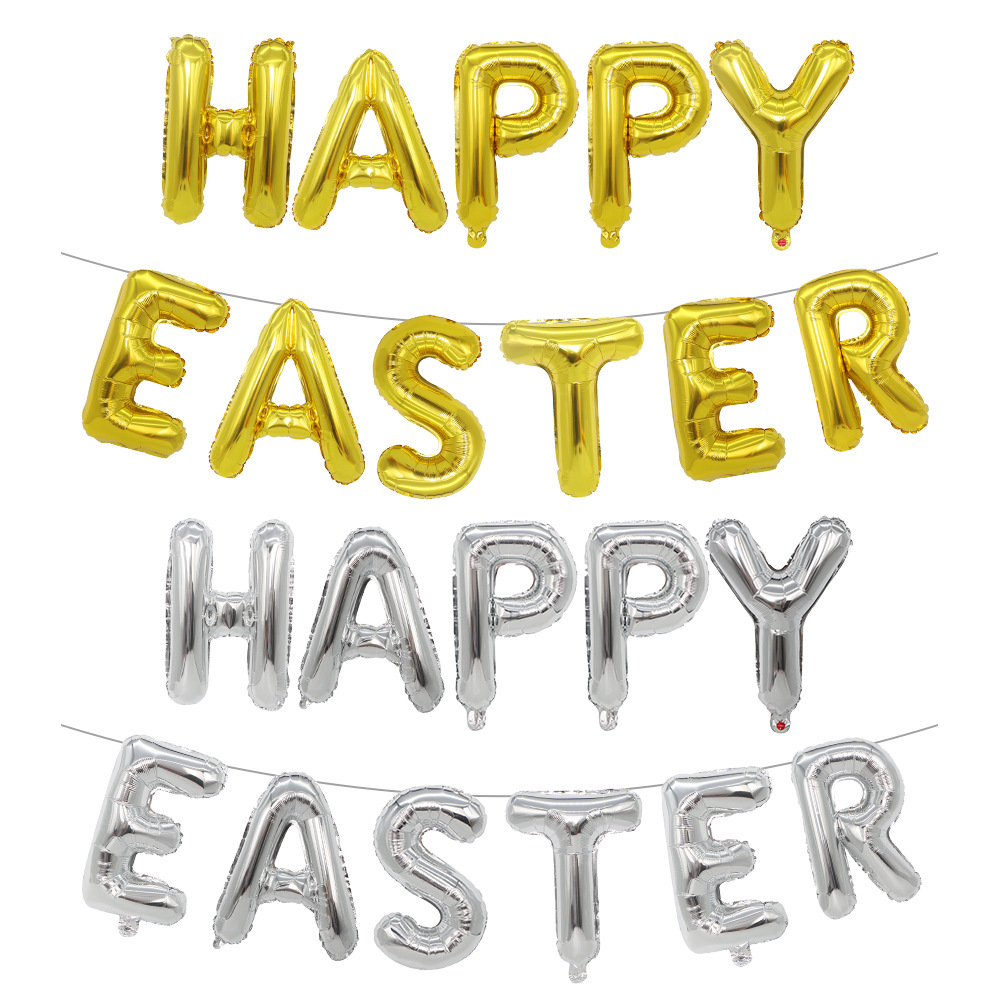 Foil balloon banner for EASTER