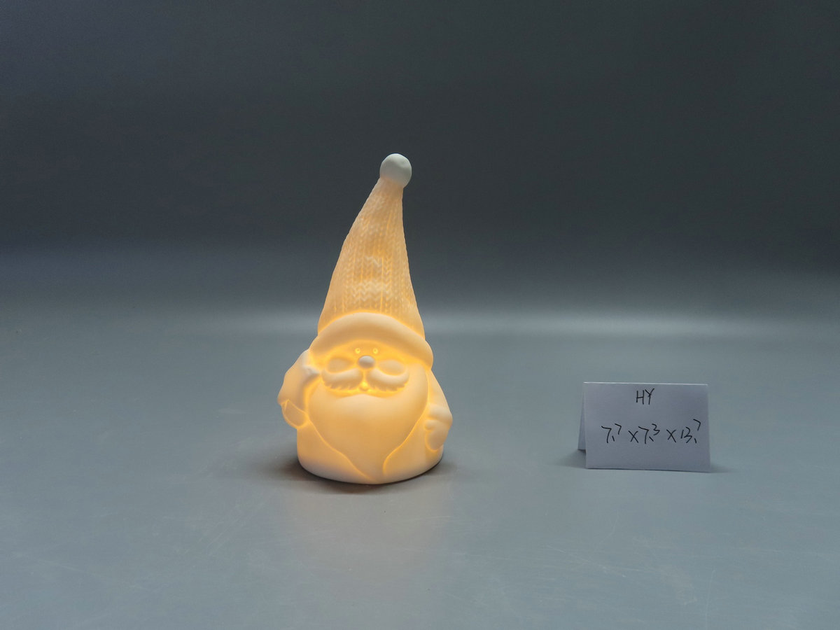 Ceramic santa with LED light