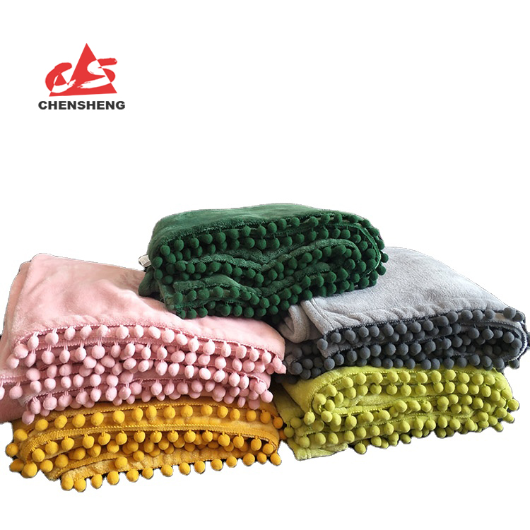 Hot selling flannel fleece blanket throw