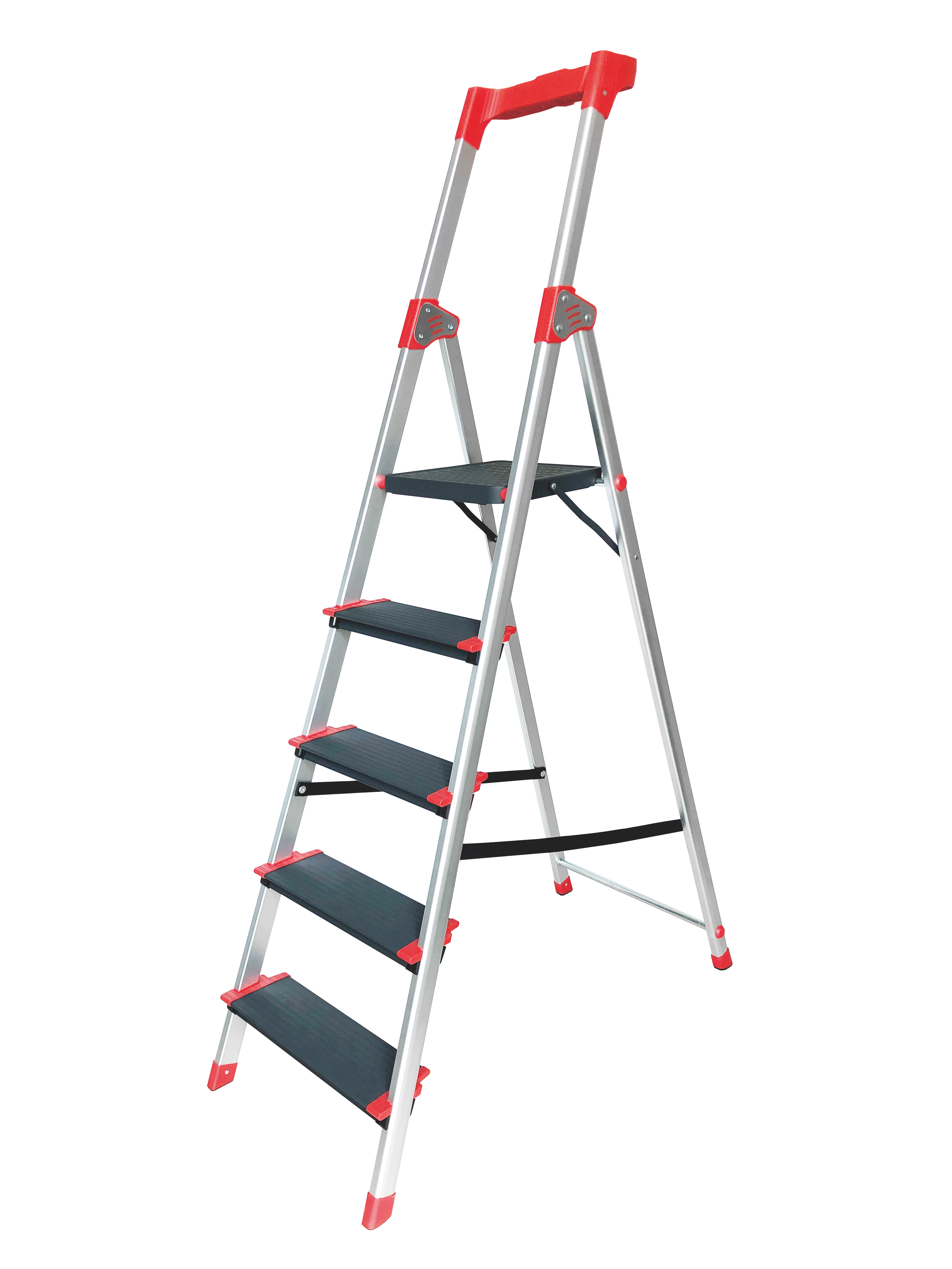 Aluminium 5 step household ladder