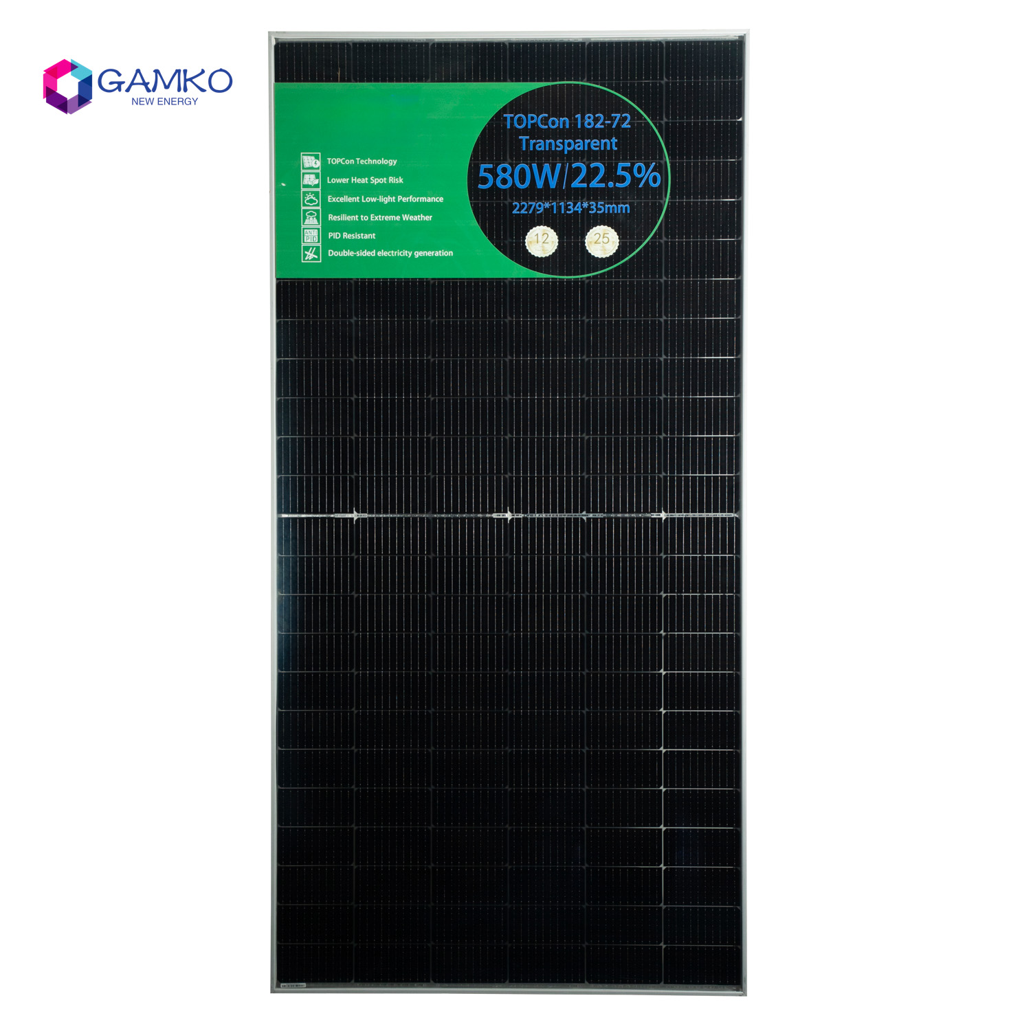 580w Bifacial Solar Panel