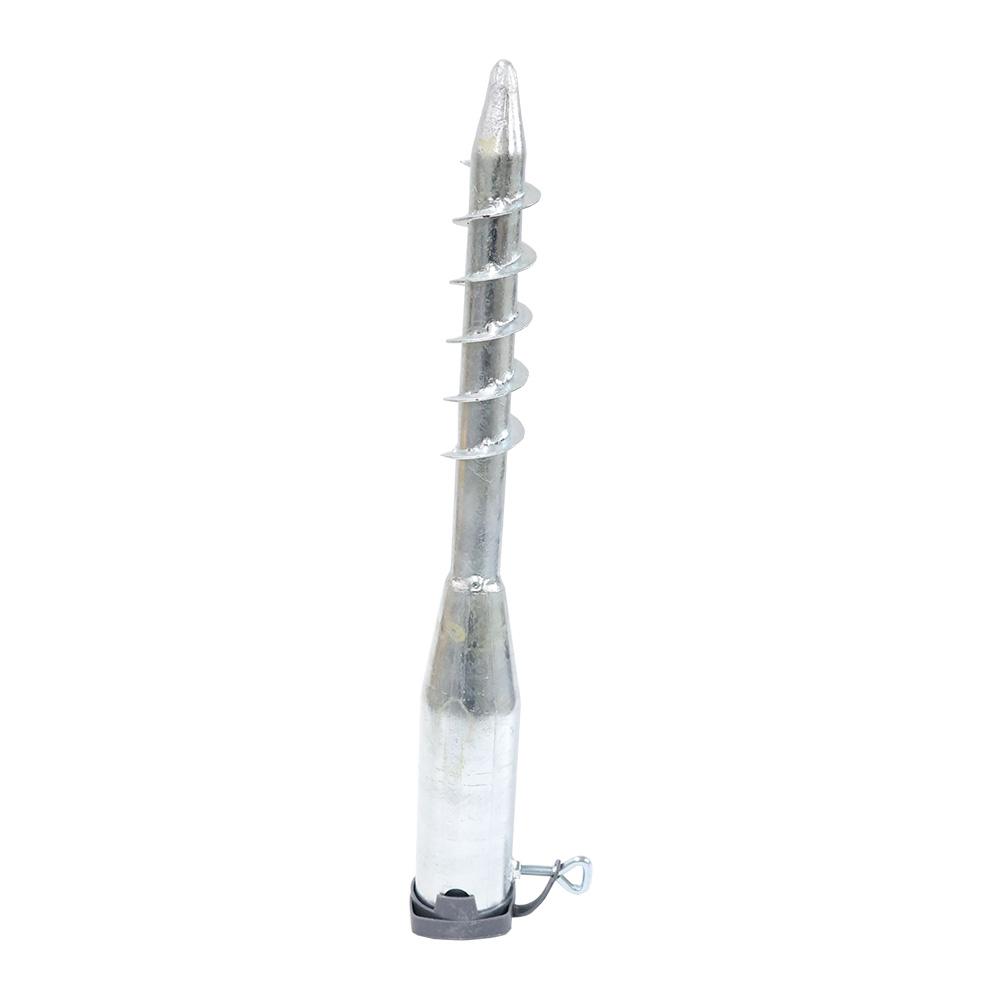 Ground metal screw post earth anchor