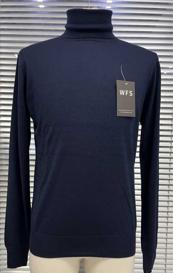 Man's silk&cashmere long sleeve top pullover
