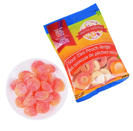 gummy sour peach slices