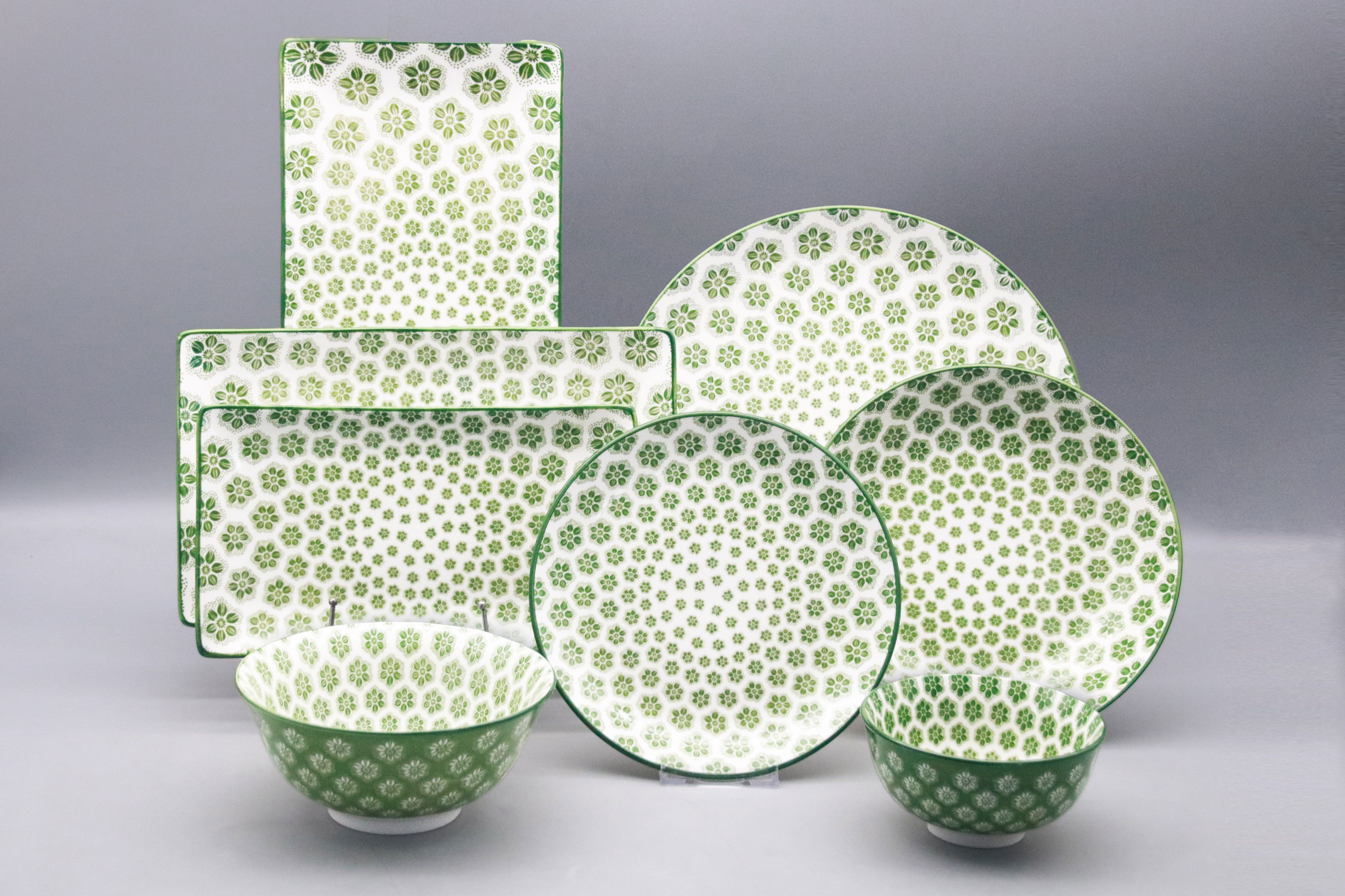 Western style rotating pattern dinner plate