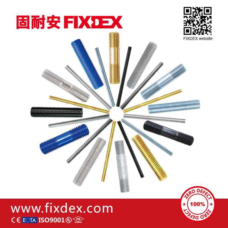 Hardware fastener threaded rod stud bolt thread bar din975 with steel from manufacturer factory