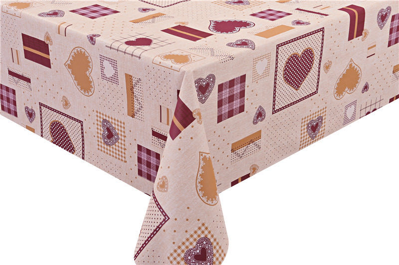 PVC tablecloth with nonwoven backing