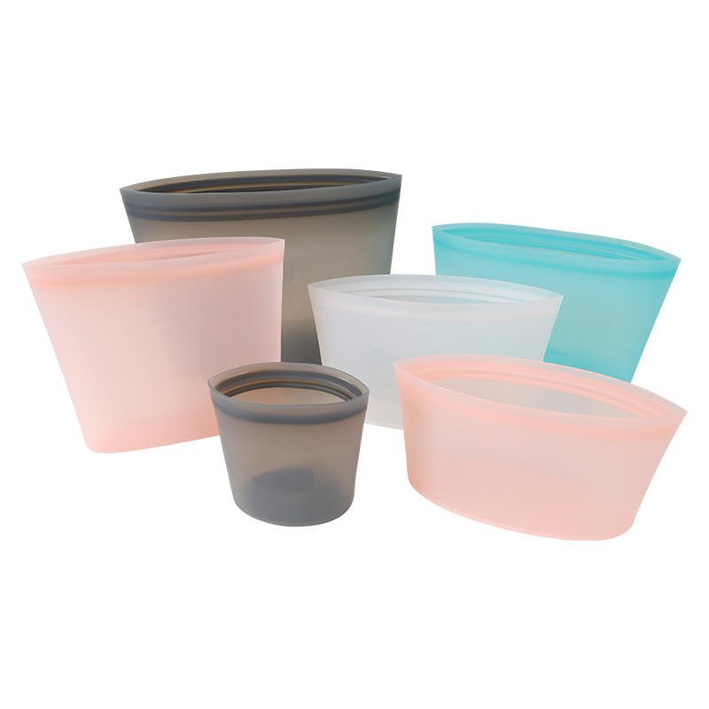 FP022 2000ml Microwaveable Frozen Reusable Silicone Food Storage Bag