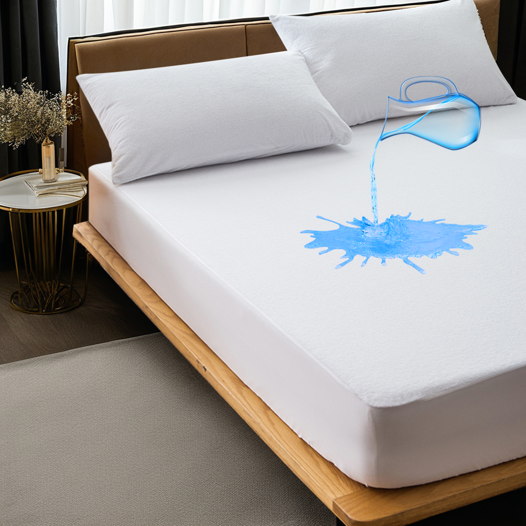 Polyester Terry mattress protector waterproof bed sheet Bedspreads & Coverlets hotels supplies