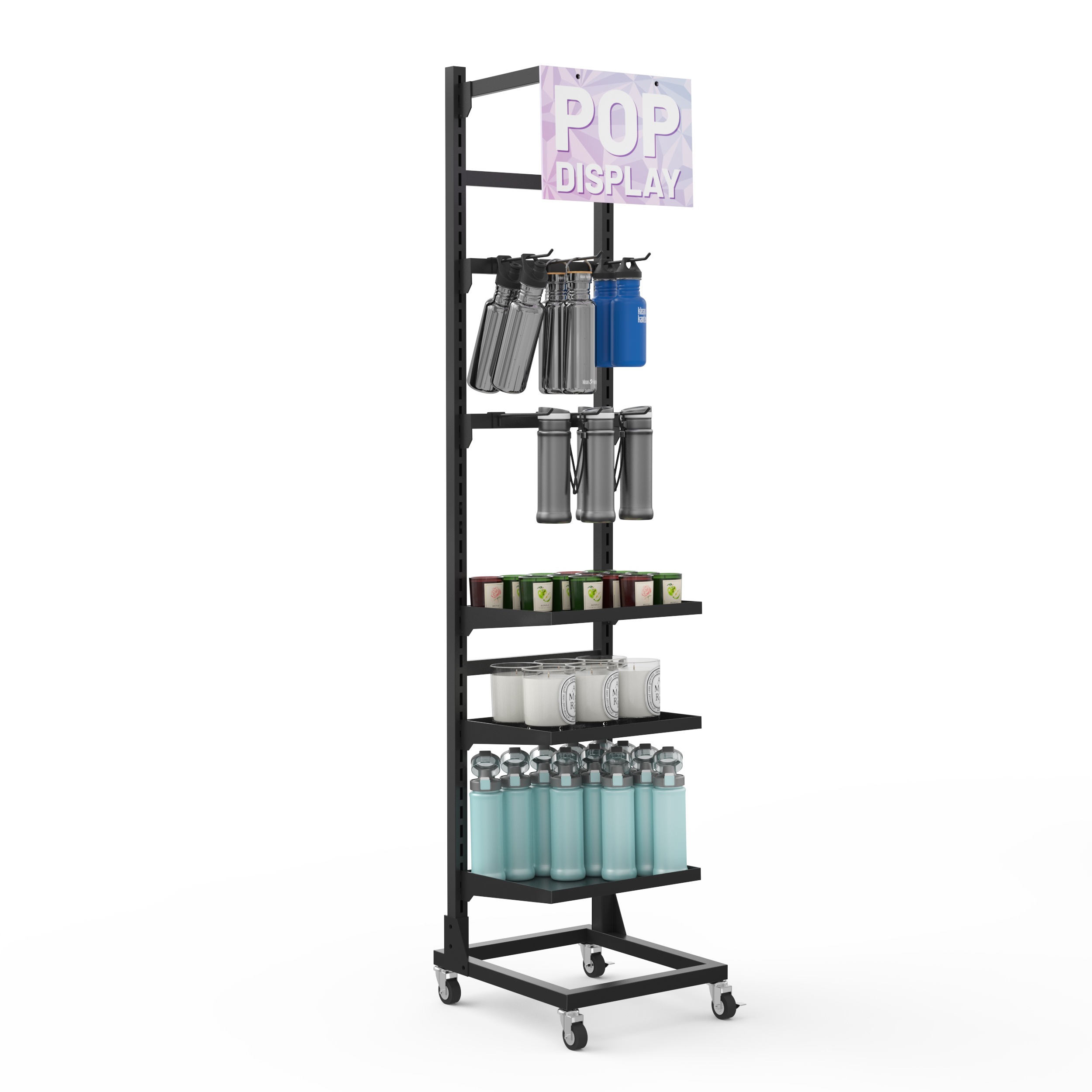 Sports water bottle display stand